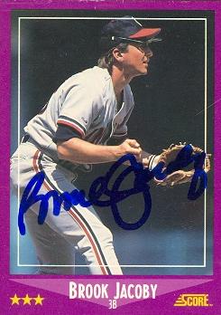 Brook Jacoby autographed Baseball Card (Cleveland Indians) 1988 Score #39 - Autographed Baseball Cards