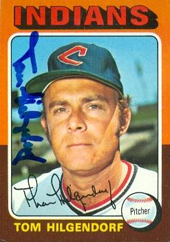 Tom Hilgendorf autographed Baseball Card (Cleveland Indians) 1975 Topps #377 - Autographed Baseball Cards