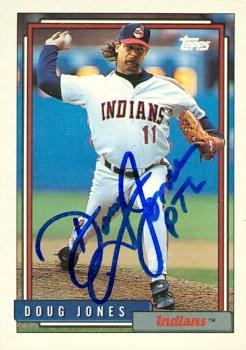 Picture of Autograph Warehouse 73078 Doug Jones Autographed Baseball Card Cleveland Indians 1992 Topps No . 461