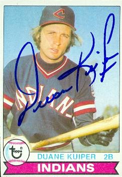 73083 Duane Kuiper Autographed Baseball Card Cleveland Indians 1979 Topps No . 146 -  Autograph Warehouse