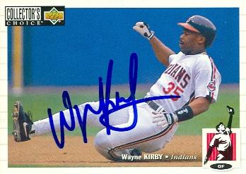 Wayne Kirby autographed Baseball Card (Cleveland Indians) 1993 Upper Deck CC #164 - Autographed Baseball Cards