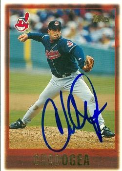 Chad Ogea autographed Baseball Card (Cleveland Indians) 1997 Topps #367 - Autographed Baseball Cards