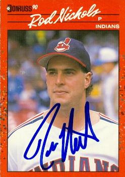 Rod Nichols autographed Baseball Card (Cleveland Indians) 1990 Donruss #546 - Autographed Baseball Cards