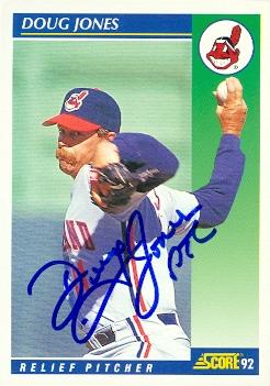 Picture of Autograph Warehouse 73149 Doug Jones Autographed Baseball Card Cleveland Indians 1992 Score No . 53