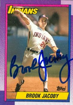 Brook Jacoby autographed Baseball Card (Cleveland Indians) 1990 Topps #208 - Autographed Baseball Cards