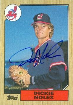 Autograph Warehouse 73189 Dickie Noles Autographed Baseball Card Cleveland Indians 1987 Topps No 244