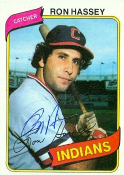 Ron Hassey autographed Baseball Card (Cleveland Indians) 1980 Topps #222 - Autographed Baseball Cards