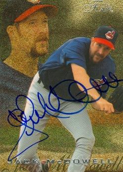 Jack McDowell autographed Baseball Card (Cleveland Indians) 1996 Fleer Flair #69 - Autographed Baseball Cards