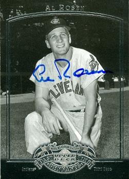 Al Rosen autographed Baseball Card (Cleveland Indians) 2005 UD Past Time Pennants #2 - Autographed Baseball Cards