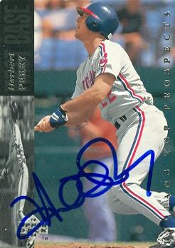 Herbert Perry autographed Baseball Card (Cleveland Indians) 1993 Upper Deck #12 - Autographed Baseball Cards