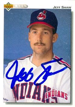 Jeff Shaw autographed Baseball Card (Cleveland Indians) 1992 Upper Deck #660 - Autographed Baseball Cards