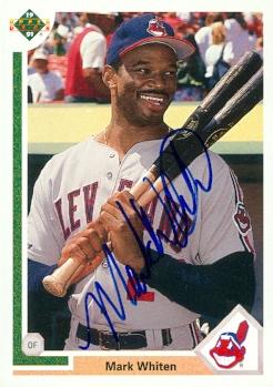Mark Whiten autographed Baseball Card (Cleveland Indians) 1991 Upper Deck #75F - Autographed Baseball Cards