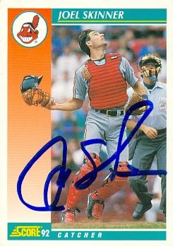 Joel Skinner autographed Baseball Card (Cleveland Indians) 1992 Score #227 - Autographed Baseball Cards