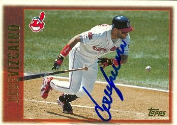 Jose Vizcaino autographed Baseball Card (Cleveland Indians) 1997 Topps #297 - Autographed Baseball Cards