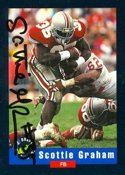 Autograph Warehouse 73602 Scottie Graham Autographed Football Card Ohio State 1992 Classic No 56