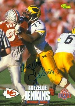 Autograph Warehouse 73625 Trezelle Jenkins Autographed Football Card Michigan State 1995 Classic No 31