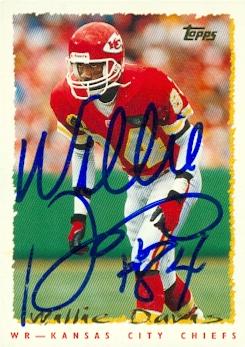 Autograph Warehouse 73645 Willie Davis Autographed Football Card Kansas City Chiefs 1995 Topps No 71