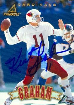 Autograph Warehouse 73651 Kent Graham Autographed Football Card Arizona Cardinals 1997 Pinnacle No 94