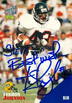 Autograph Warehouse 73686 Leshon Johnson Autographed Football Card Northern Illinois 1994 Classic No 14