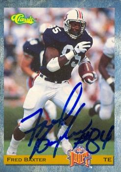 Fred Baxter autographed Football Card (Auburn) 1993 Classic #35 - NFL Autographed Football Cards