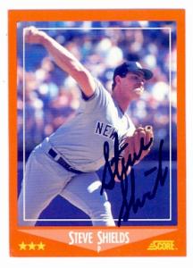 Steve Shields autographed Baseball Card (New York Yankees) 1988 Score #47T - Autographed Baseball Cards
