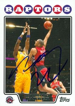 Anthony Parker autographed Basketball Card (Toronto Raptors) 2008 Topps #155 - Autographed Basketball Cards