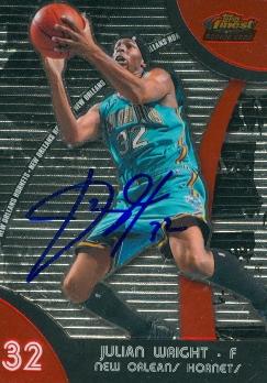 Julian Wright autographed Basketball Card (New Orleans Hornets) 2008 Topps Finest #72 - Autographed Basketball Cards