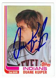 74515 Duane Kuiper Autographed Baseball Card Cleveland Indians 1982 Topps No . 233 -  Autograph Warehouse