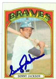 Picture of Autograph Warehouse 75136 Sonny Jackson Autographed Baseball Card Atlanta Braves 1972 Topps No .318