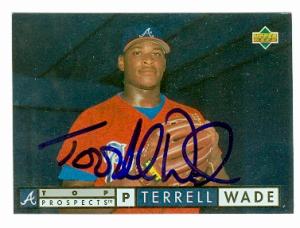 75139 Terrell Wade Autographed Baseball Card Atlanta Braves 1994 Upper Deck No .527 -  Autograph Warehouse