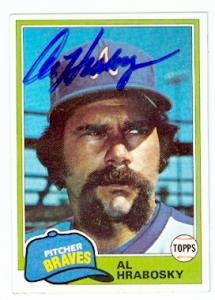 Picture of Autograph Warehouse 75163 Al Hrabosky Autographed Baseball Card Atlanta Braves 1981 Topps No .636