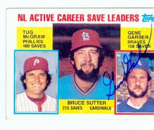 75235 Gene Garber Autographed Baseball Card Atlanta Braves 1984 Topps No .709 -  Autograph Warehouse