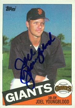Joel Youngblood Autographed Baseball Card San Francisco Giants 1985 Topps No .567