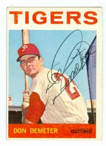 Don Demeter Autographed Baseball Card