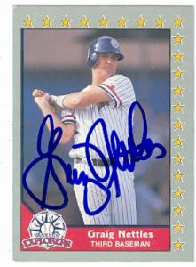 77951 Graig Nettles Autographed Baseball Card Yankees Padres Legend 1990 Pacific Senior League No .158 67