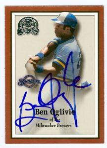 78432 Ben Oglivie Autographed Baseball Card Milwaukee Brewers 2000 Fleer Greats Of The Game No .98