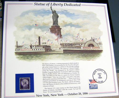 80663 1994 Statue Of Liberty Dedicated United States Postal System Commemorative Stamp Sheet