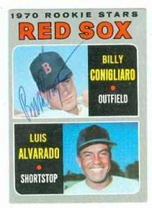 81575 Billy Conigliaro Autographed Baseball Card Boston Red Sox 1970 Topps No .317