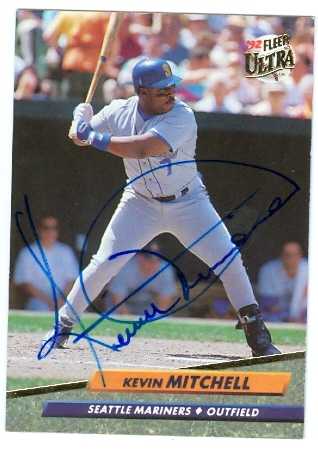 Picture of Autograph Warehouse 81726 Kevin Mitchell Autographed Baseball Card Seattle Mariners 1992 Fleer Ultra No .434