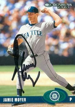 82031 Jamie Moyer Autographed Baseball Card Seattle Mariners 2003 Donruss No .187 -  Autograph Warehouse