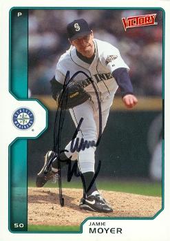 82036 Jamie Moyer Autographed Baseball Card Seattle Mariners 2002 Upper Deck Victory No .90 -  Autograph Warehouse