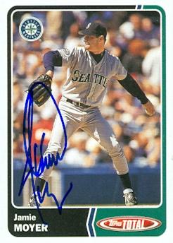 82040 Jamie Moyer Autographed Baseball Card Seattle Mariners 2003 Topps Total No .395 -  Autograph Warehouse