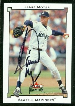 82057 Jamie Moyer Autographed Baseball Card Seattle Mariners 2002 Fleer Premium No .127 -  Autograph Warehouse