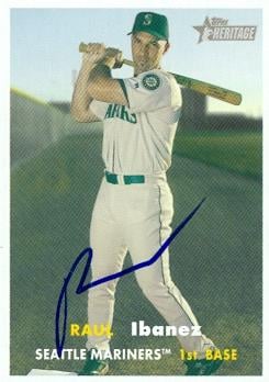 82070 Raul Ibanez Autographed Baseball Card Seattle Mariners 2006 Topps Heritage No .139 -  Autograph Warehouse