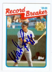 82674 Wade Boggs Autographed Baseball Card Boston Red Sox 2001 Topps Archives No .444
