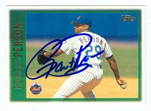 83248 Robert Person Autographed Baseball Card New York Mets 1997 Topps No .116 -  Autograph Warehouse