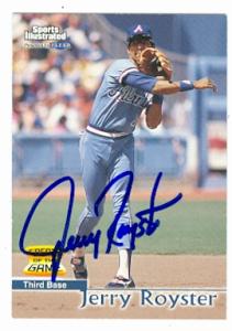 83286 Jerry Royster Autographed Baseball Card Atlanta Braves 1999 Fleer Greats Of The Game No .86