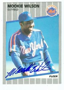 Mookie Wilson Autographed Baseball Card - New York Mets