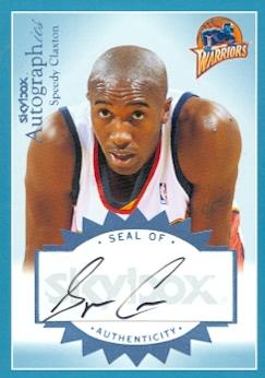 84658 Speedy Claxton Autographed Basketball Card Golden State Warriors 2004 Skybox Rookie -  Autograph Warehouse