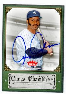 84751 Chris Chambliss Autographed Baseball Card New York Yankees 2006 Fleer Greats Of The Game No .22
